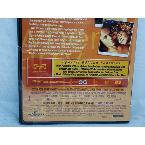 When Harry Met Sally DVD Special Edition Widescreen Billy Crystal (NEW/SEALED) - Picture 8 of 9